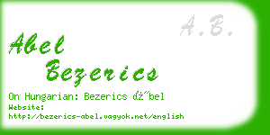 abel bezerics business card